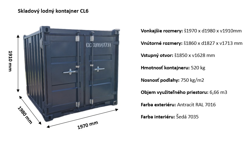 skladovy lodny kontajner CL6